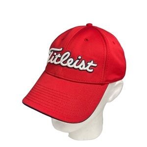 New Era Titleist Red/adult Size Med-Large Fitted Hat/Cap/ Golf/ New/ Patriot